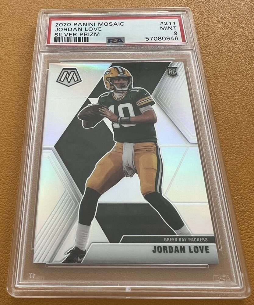 2020 Panini Mosaic Jordan Love #211 (Silver Prizm) Mint 9 back
