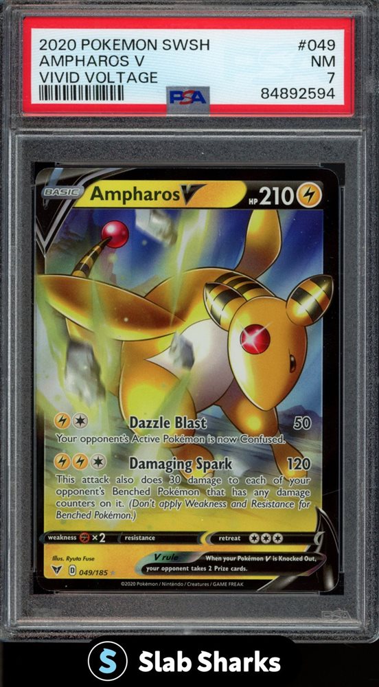 thumbnail image 2 of Ampharos V 049/185 Ultra Rare Holo - 2020 Pokemon Vivid Voltage - Near Mint 2 of 4