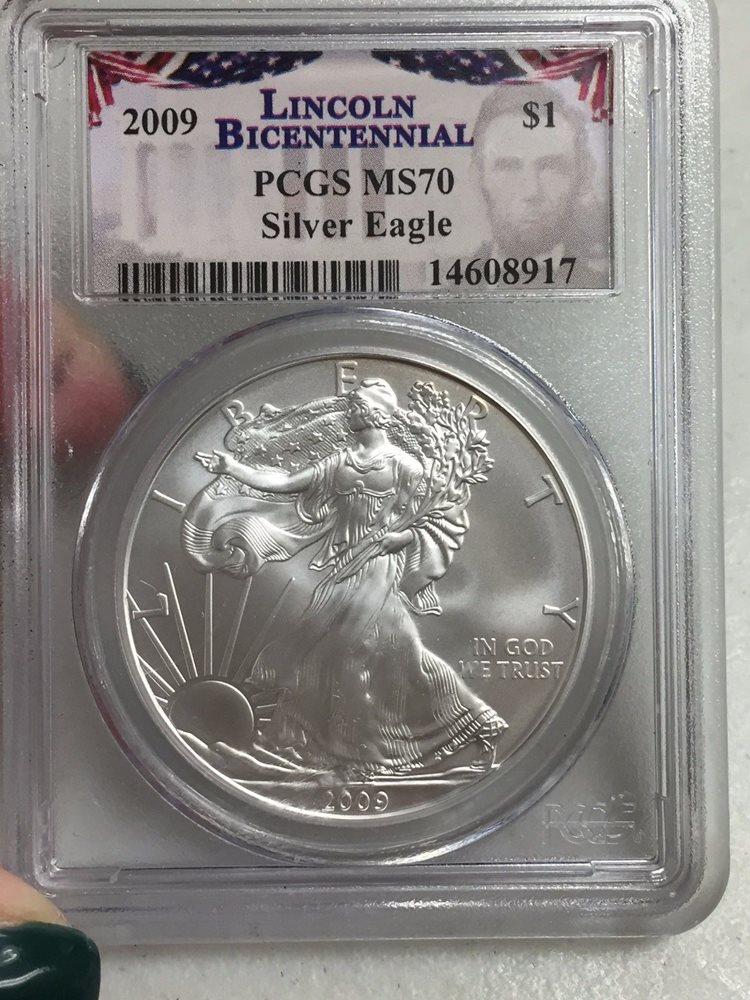 アメリカ 2009年 リンカーン PCGS MS70 2009 AMERICAN SILVER EAGLE PCGS MS70 RARE LINCOLN