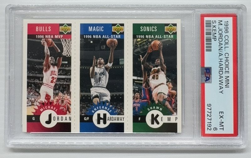 Jordan.Penny.Kemp』ミニカード（レアカード） Michael Jordan/Hardaway/Kemp 1996-97 Upper Deck Mini Card