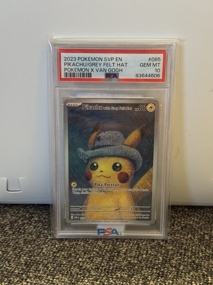 PSA9 ゴッホピカチュウ Pikachu with grey felt hat Pikachu with Grey Felt Hat x Van Gogh 085 Promo S&V Pokémon