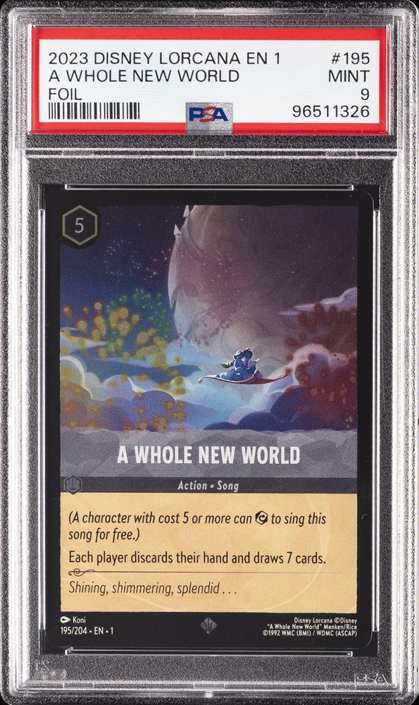 その他 PSA10A Whole New World Foil Auction Prices Realized Tcg Cards 2023 DISNEY LORCANA EN 1
