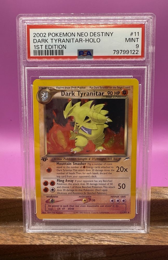 カードダスその他 2002 1st Edition Tyranitar-Holo Dark Tyranitar 2002 Neo Destiny #11/105 1st Edition Holo