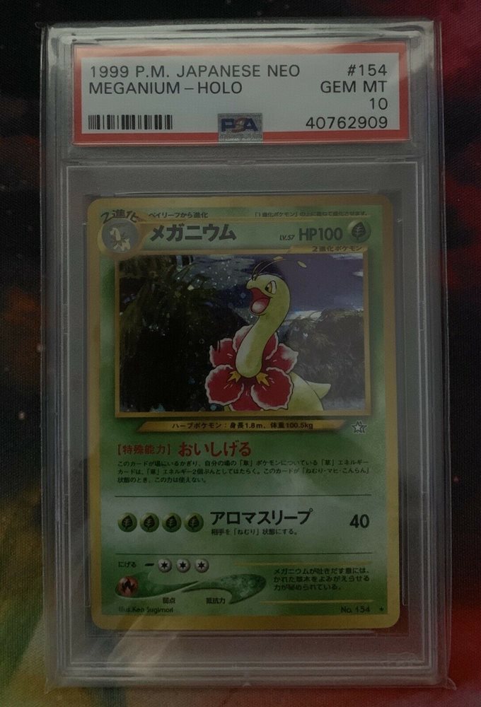 Psa 10 Gem Mint Meganium Neo Genesis Set Japanese Holo Psa 10 Gem Mint Meganium Neo Genesis Set Japanese Holo