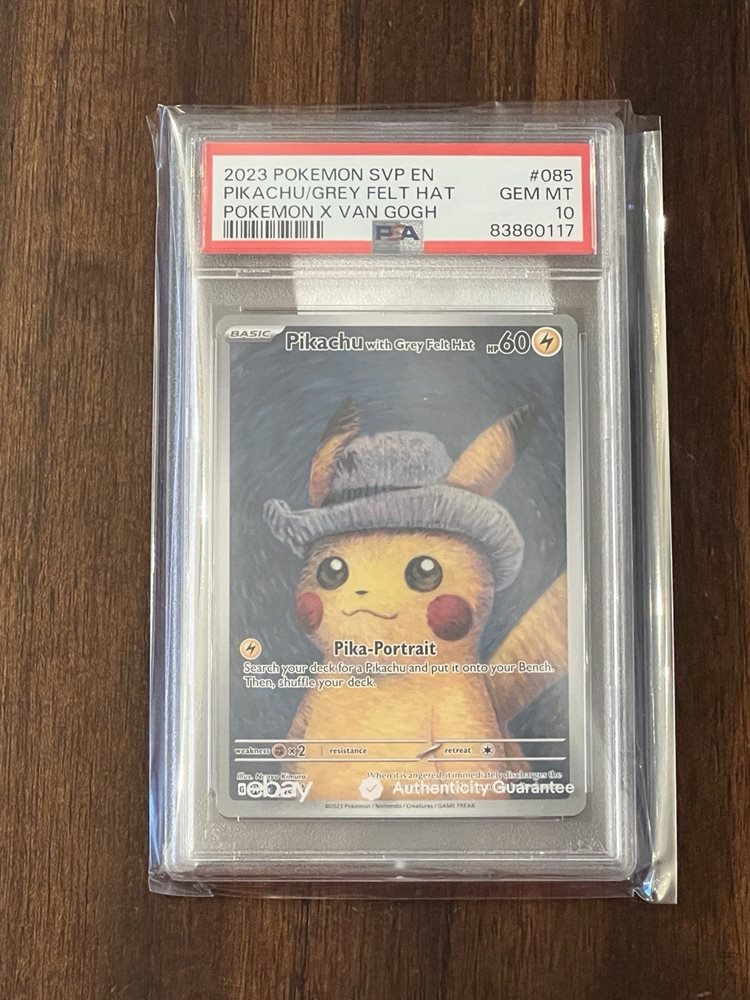 2023 Pokémon Pikachu with Grey Felt Hat 2023 Pokemon Promo Pikachu With Grey Felt Hat Pokemon X Van