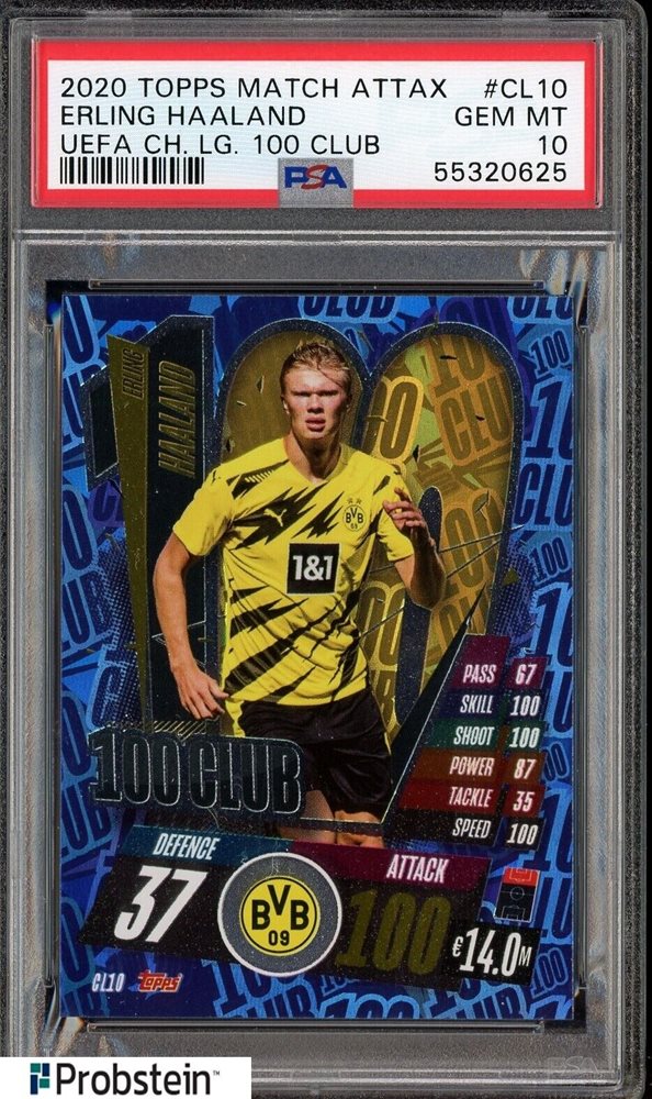 2020 topps uefa cl Haaland RCカード psa10 Topps 2019/20 Crystal UCL Master UEFA Erling HAALAND Rookie