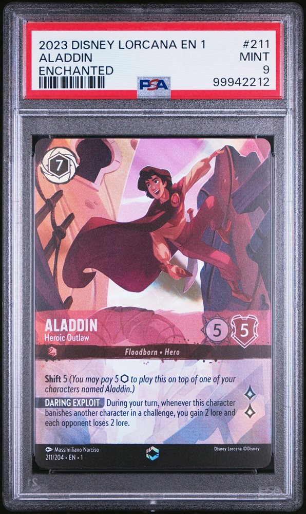 ラ*-様 ロルカナ Lorcana アラジン エンチャンテッド #211 PSA Lorcana ロルカナ アラジン エンチャンテッド PSA10
