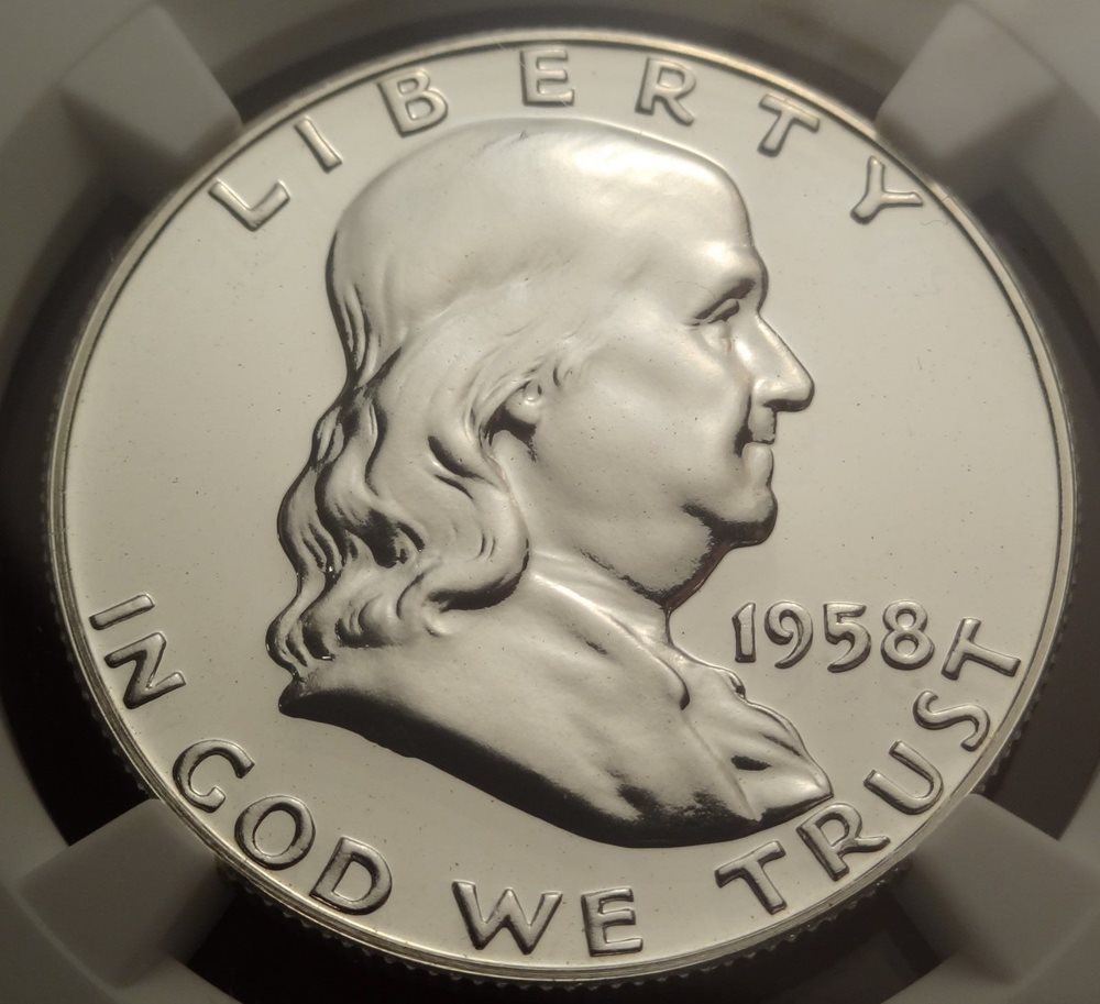 NGC PF69 1958 Franklin Half Dollar ~ A Very High Grade Proof 50C