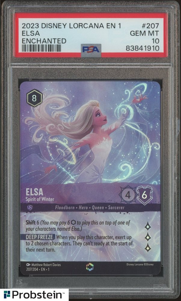 【最安値】エルサ　エンチャンテッド　PSA10 PSA 10 GEM MINT Elsa Spirit of Winter ENCHANTED Holo Lorcana