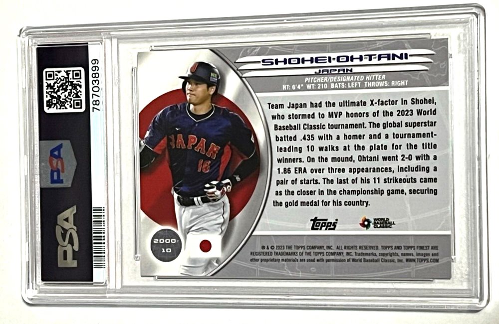 MLB PSA10 2023 2000 WORLD'S FINEST 大谷翔平 MLB PSA10 2023 2000 WORLD'S FINEST 大谷翔平