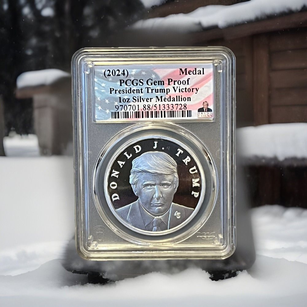 Official Donald Trump Victory 1oz Silver PCGS Gem Proof Medallion