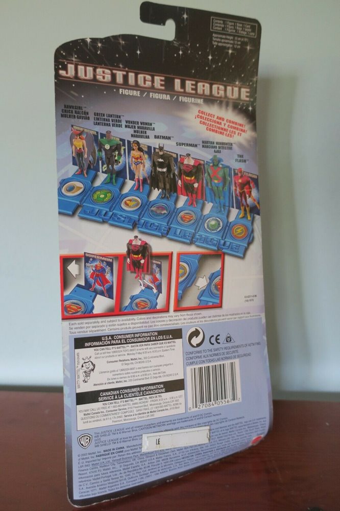 Batman Justice League Figure Display Base & Card Mattel