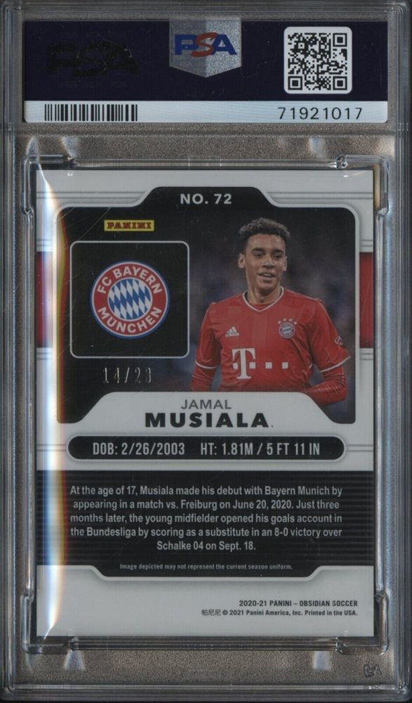 Auction Prices Realized Soccer Cards 2020 Panini Obsidian Jamal 