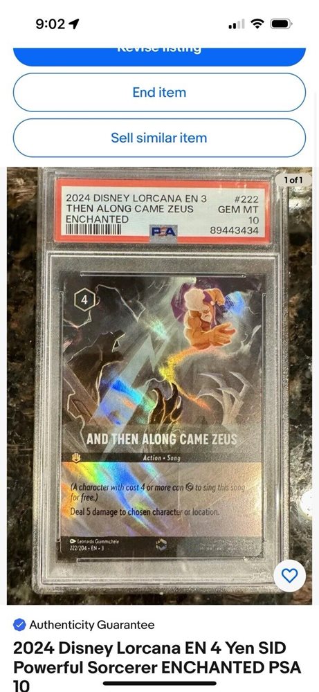 Auction Prices Realized Tcg Cards 2024 DISNEY LORCANA EN 3-INTO
