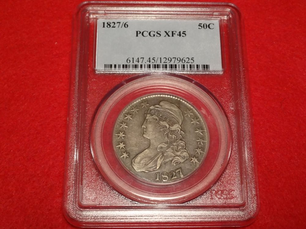 1827/6 50C PCGS XF45 ~ Popular Capped Bust Half Dollar Variety