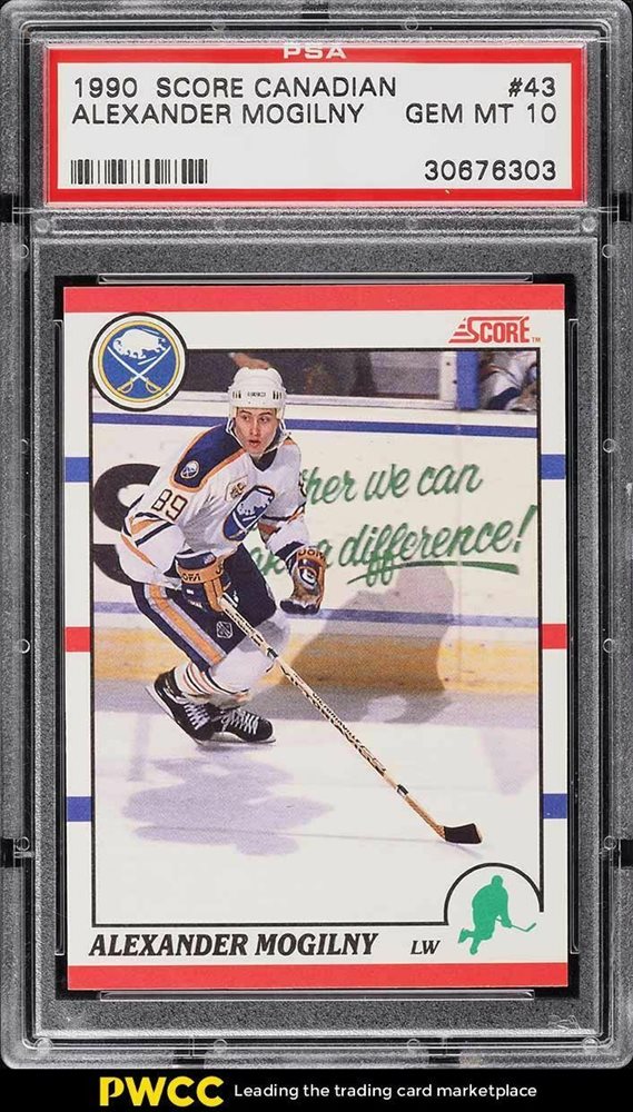 1990 UPPER DECK #24 ALEXANDER MOGILNY RC SABRES PSA 10 H3700135-665 - 4  Sharp Corners