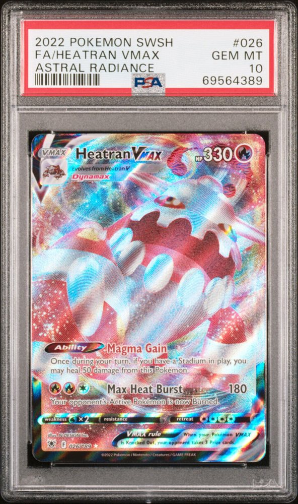 Auction Prices Realized Tcg Cards 2022 POKEMON SWORD & SHIELD ASTRAL RADIANCE Full Art / Heatran Vmax Auction Prices Realized Tcg Cards 2022 POKEMON SWORD & SHIELD ASTRAL RADIANCE Full Art / Heatran Vmax