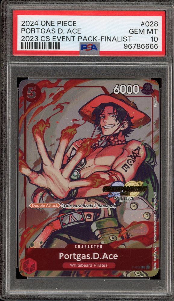 ポートガス・Ｄ・エース チャンピオンシップ 英語 CS プロモ PSA10 One Piece Card Championship Portgas D Ace PSA10 P-028