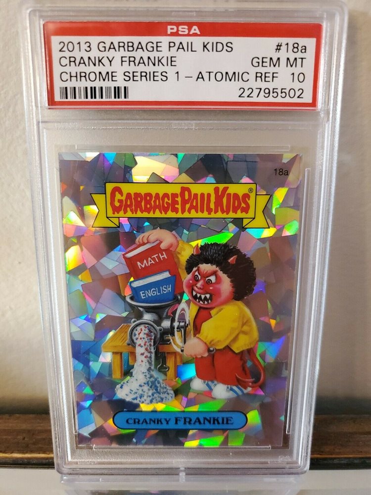 2013 Topps Garbage Pail Kids Chrome Series 1 Atomic #18a Cranky Frankie front