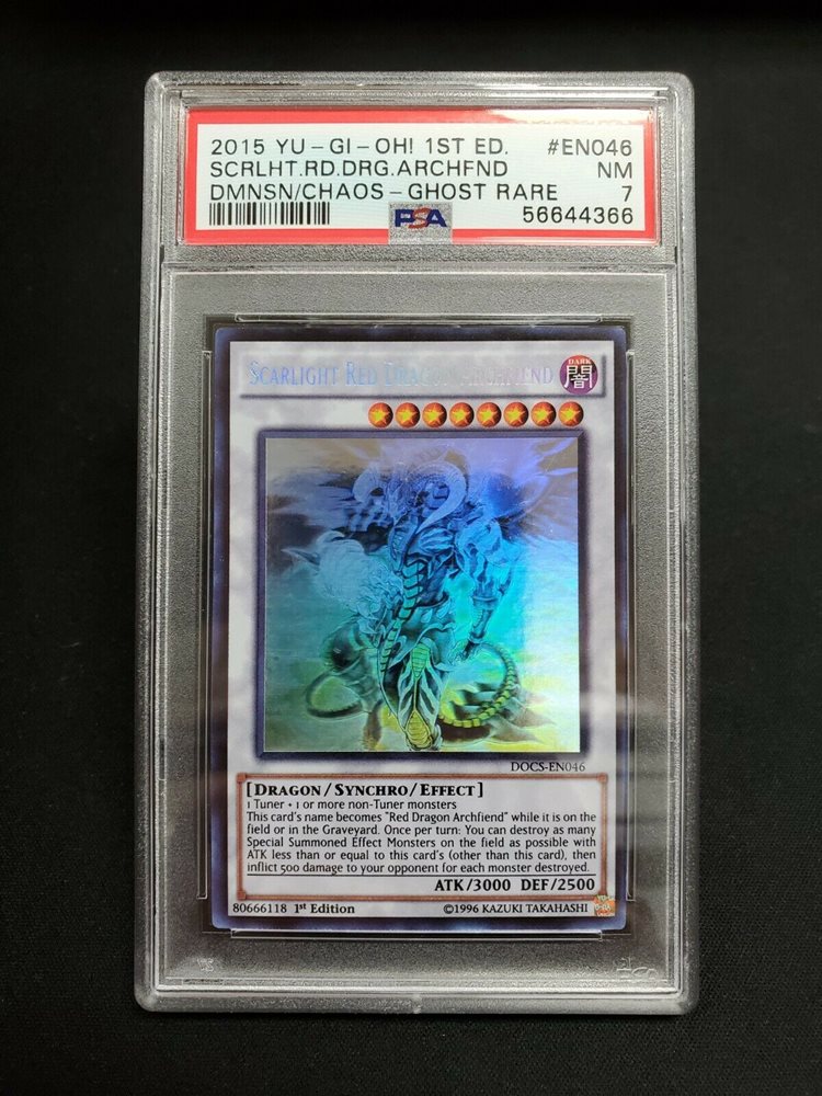 Auction Prices Realized Tcg Cards 15 Yu Gi Oh Dimension Of Chaos Scarlight Red Dragon Archfiend 1st Edition Ghost Rare