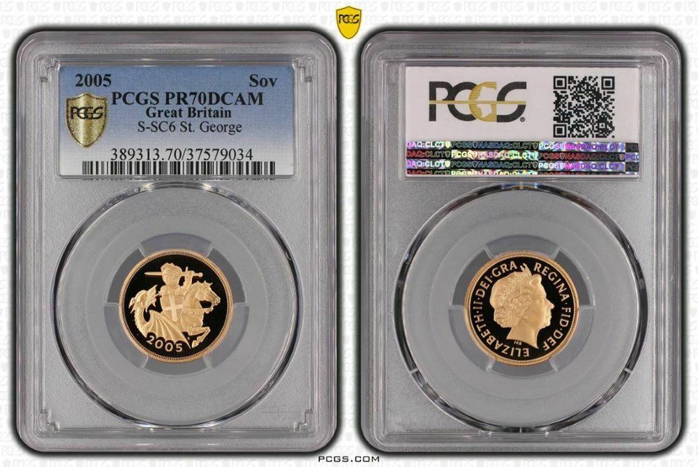2005 Gold Proof Sovereign, PCGS Graded PR70 Deep Cameo. Timothy 2005 Gold Proof Sovereign, PCGS Graded PR70 Deep Cameo. Timothy