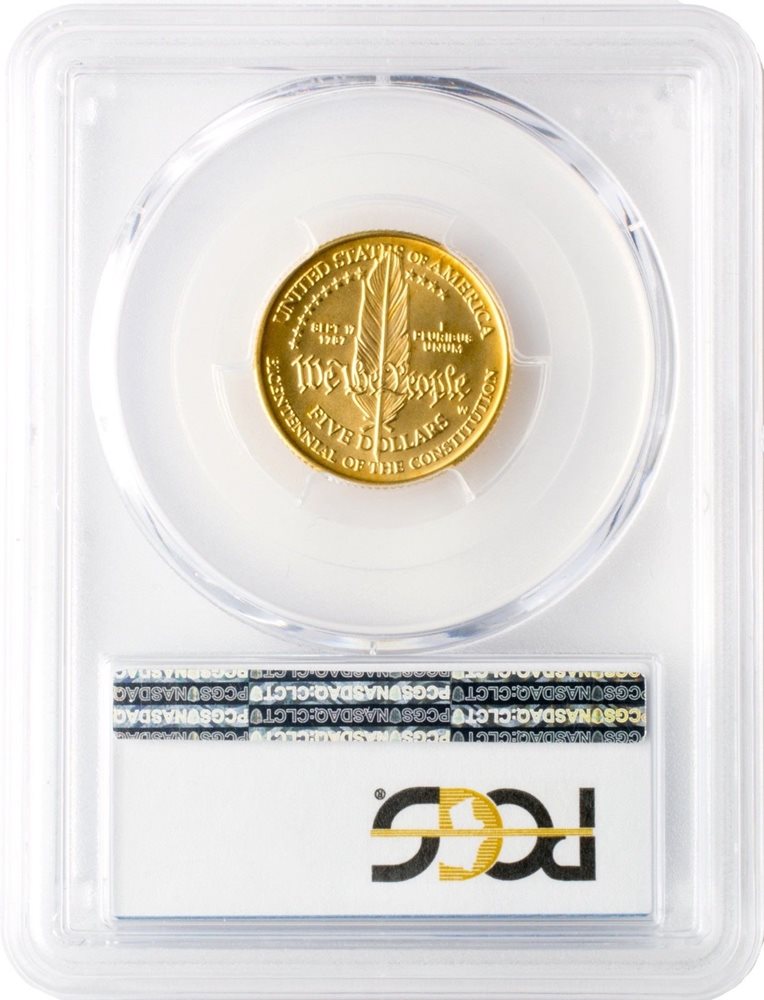 1987-W $5 Constitution Gold Commemorative Coin PCGS MS69