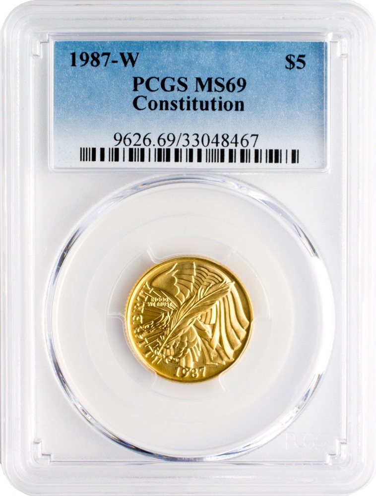 【５枚組】PCGS PR69DCAM 2011 S アメリカ・ザ・ビューティフル 1990 P American Gold Eagle Proof 1/10 oz $5 - PCGS PR69 DCAM