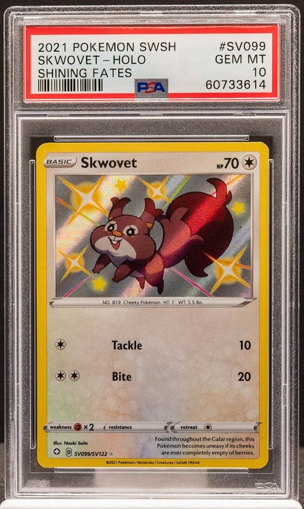 skwovet pokemon card Amazon.com: Pokemon - Skwovet SV099/SV112 - Shining Fates - Shiny Vault main image 0