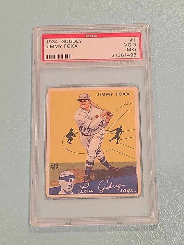Auction Prices Realized Baseball Cards 1934 GOUDEY Jimmy Foxx