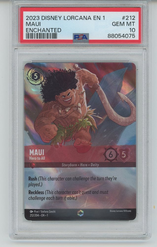 マウイ　エンチャンテッド　PSA10 Auction Prices Realized Tcg Cards 2023 DISNEY LORCANA EN 1