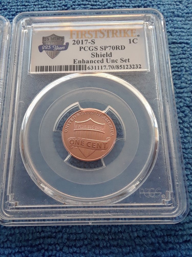 2017-S LINCOLN CENT PENNY SP70RD 2017 SILVER EAGLE MS70 BOTH FIRST