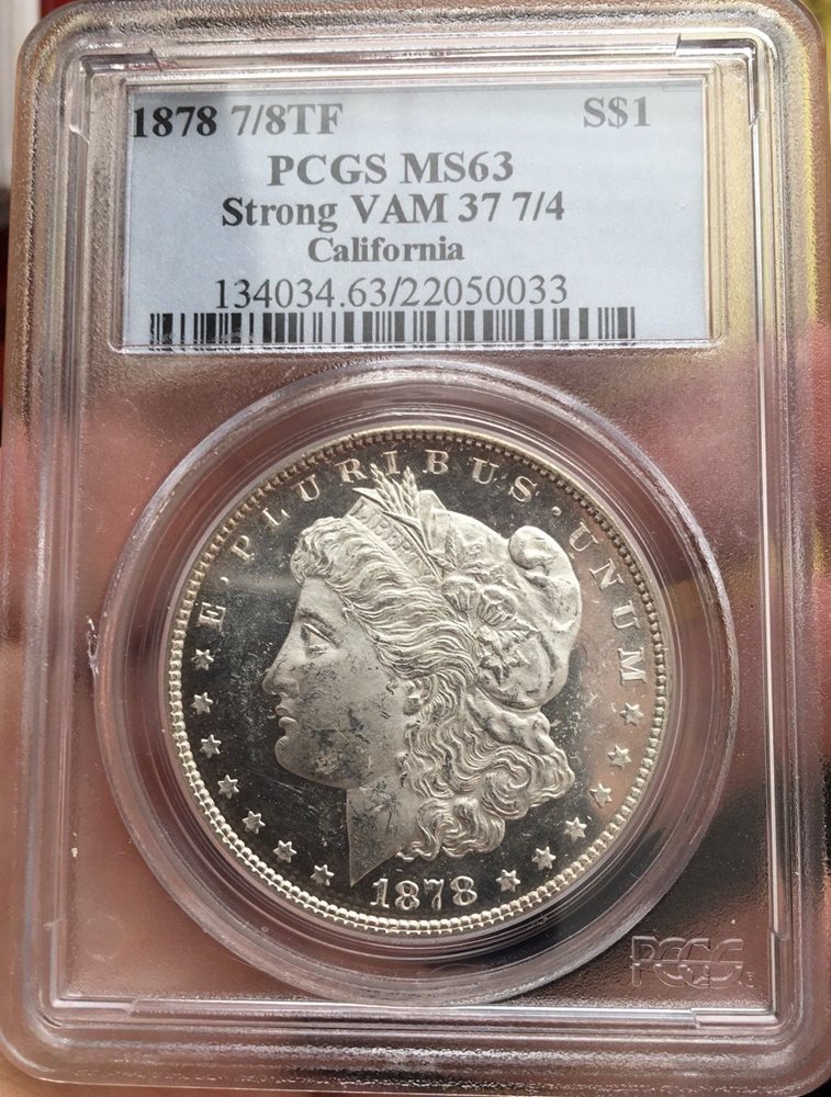 1878-P 7//8TF Morgan Silver Dollar Brilliant Uncirculated BU