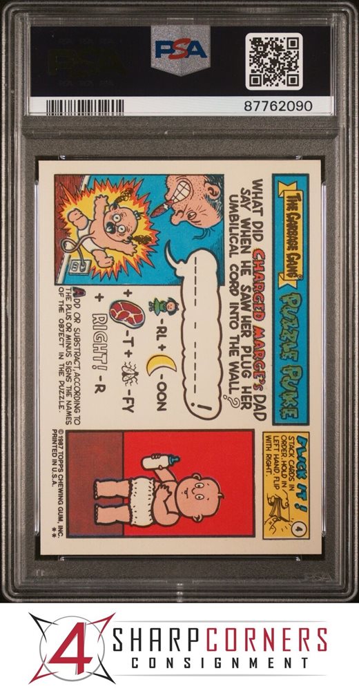 1987 Topps Garbage Pail Kids Original Series 11 #419b Charged Marge front