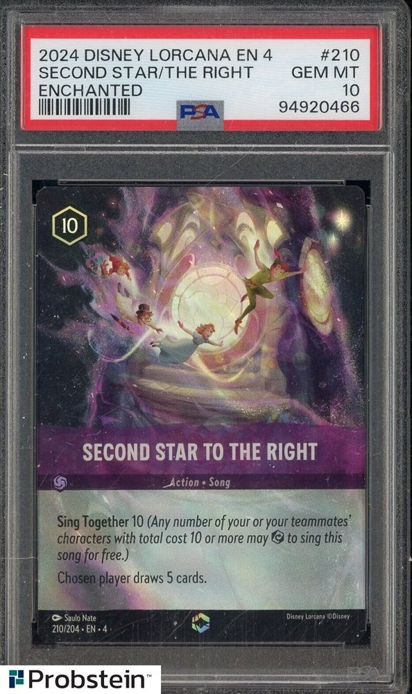 PSA10 Disney Lorcana右から2番目の星エンチャンテッド3218 Second