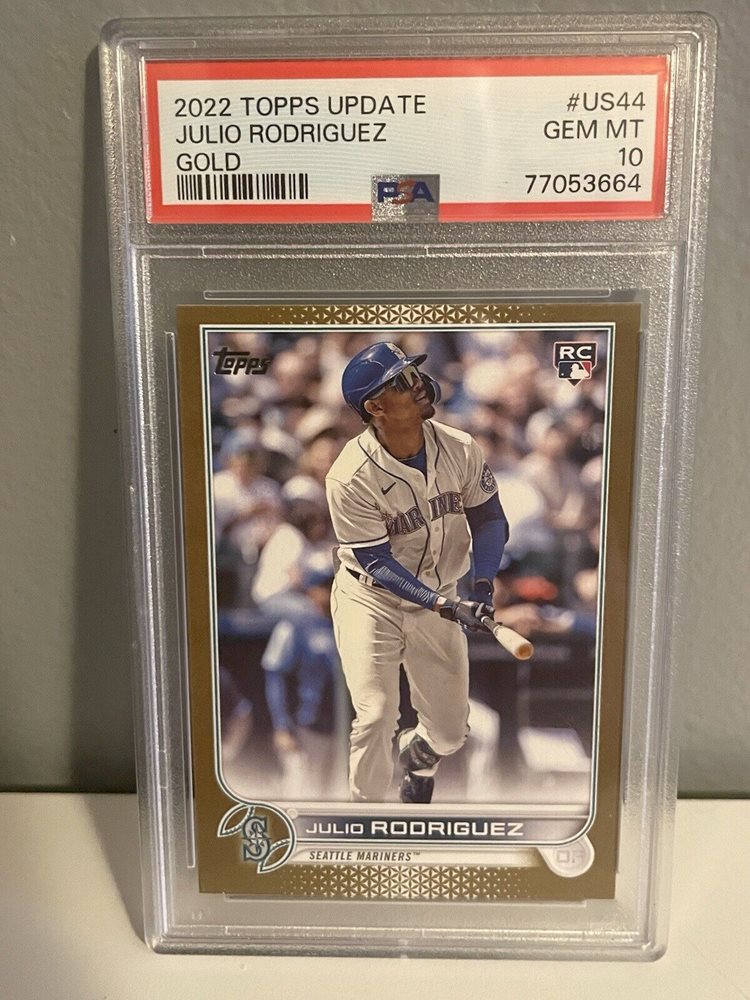 Topps Gold Label 2022 フリオロドリゲス PSA9 2022 Topps Gold Label Class 1 Purple Julio Rodriguez RC #90