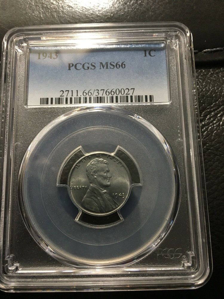 1943 P LINCOLN STEEL CENT Pcgs MS66 UNC MS 66 WHEAT PENNY