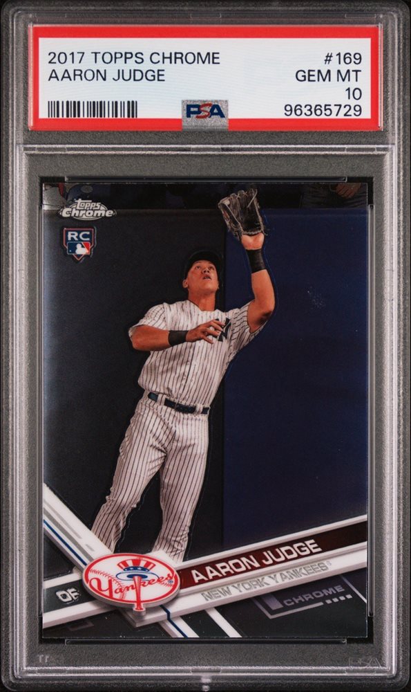ゲームセンター・ゲームカード 2017 Topps Chrome Aaron Judge RC PSA Auction Prices Realized Baseball Cards 2017 TOPPS CHROME