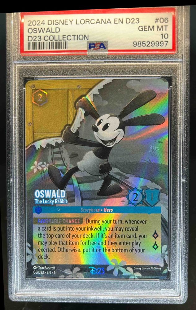 PSA10 Disney ディズニー ロルカナ ミッキー D23 オズワルド 2022 Disney Lorcana D23 Expo - Mickey Mouse Brave #1 PSA 10