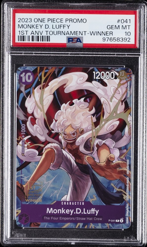 モンキー・D・ルフィ TREASURE CRUISE WINNER PSA10 MONKEY D. LUFFY SUPER PRE RELEASE WINNER PROMO ONE PIECE PSA
