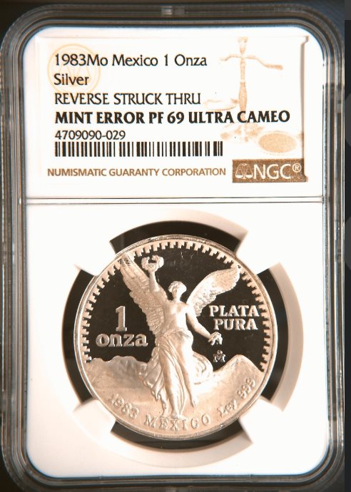 1983 KEY DATE NGC PF69 1 OZ SILVER MEXICO ONZA LIBERTAD 998 MNTG