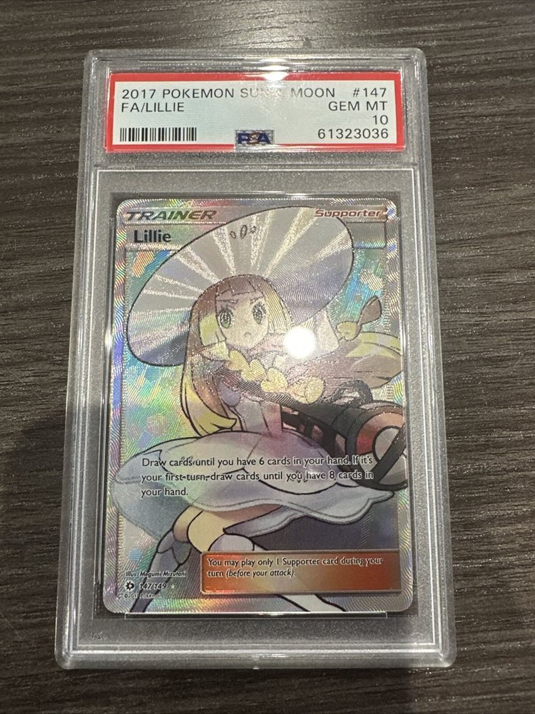 lillie pokemon card 147 149 POKEMON SUN & MOON BASE SET LILLIE FULL ART HOLO RARE 147/149 main image 1
