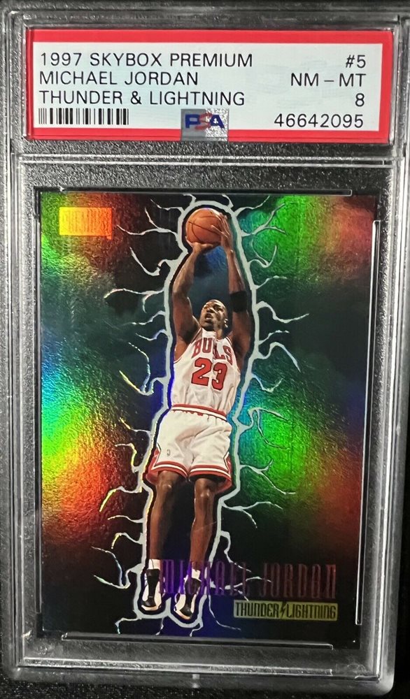 マイケル・ジョーダン1997 Skybox Premium Amazon.com: 1997-98 Skybox Premium #29 Michael Jordan PSA 9 Graded