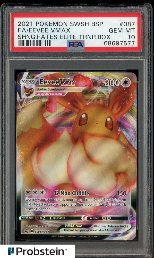 【ARS10+】ポケモンカード　EEVEE VMAX　PROMO　鑑定書付 Eevee VMAX SWSH087 Pokemon TCG Shining Fates Promo Card