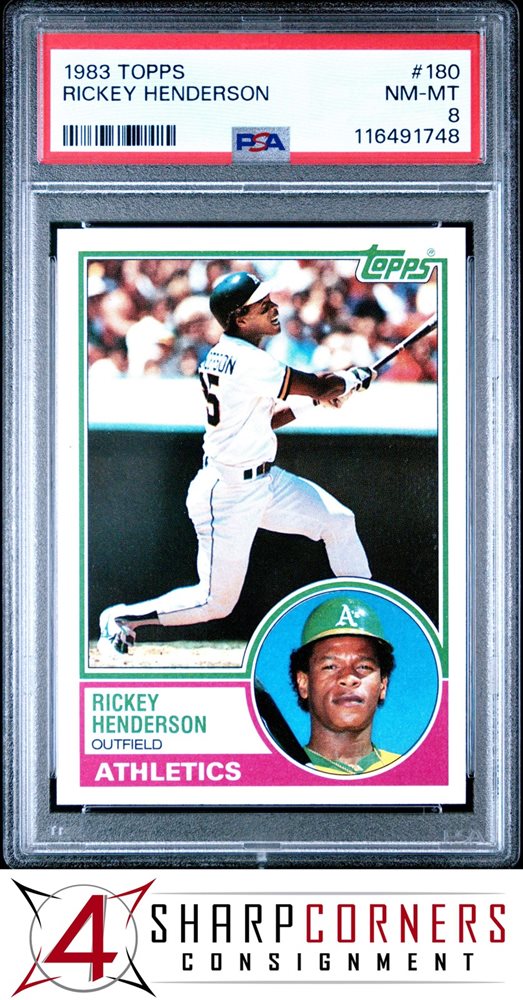 thumbnail image 2 of 1983 Topps Rickey Henderson Foil Sticker Baseball Card #103 – NM-MT, Free Shipping 2 of 5