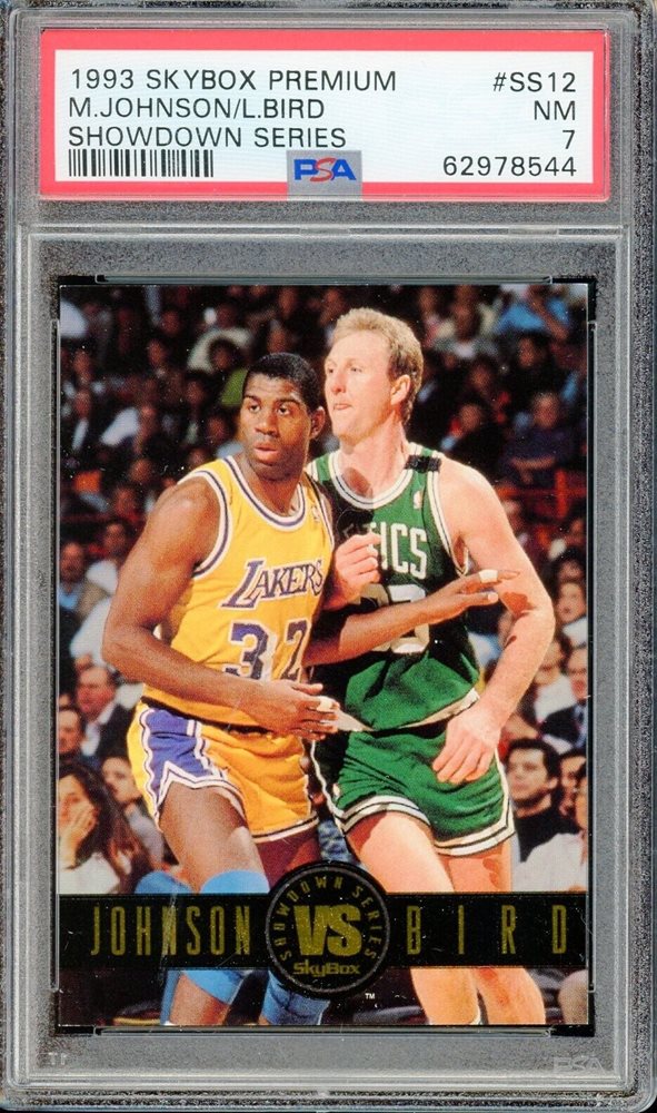 Lot - 1994 Skybox Larry Bird/Magic Johnson Dual Autograph Redemption