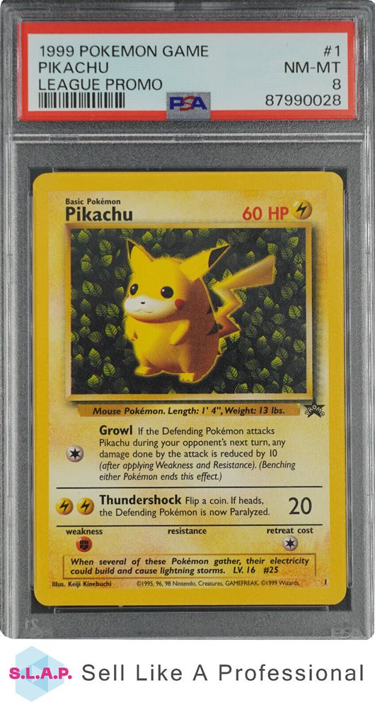 pikachu pokemon league card 2003 TOPPS POKEMON JOHTO LEAGUE CHAMPIONS PIKACHU BOOSTER PACK PSA 8 –  lowpopping main image 1
