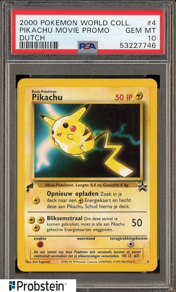 【PSA10】ピカチュウ　2000年  シドニー五輪プロモ　オランダ語 Auction Prices Realized Tcg Cards 2000 POKEMON PIKACHU WORLD