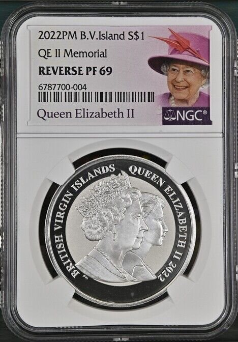 2022 British Virgin Islands $1 - Queen Elizabeth II Memorial