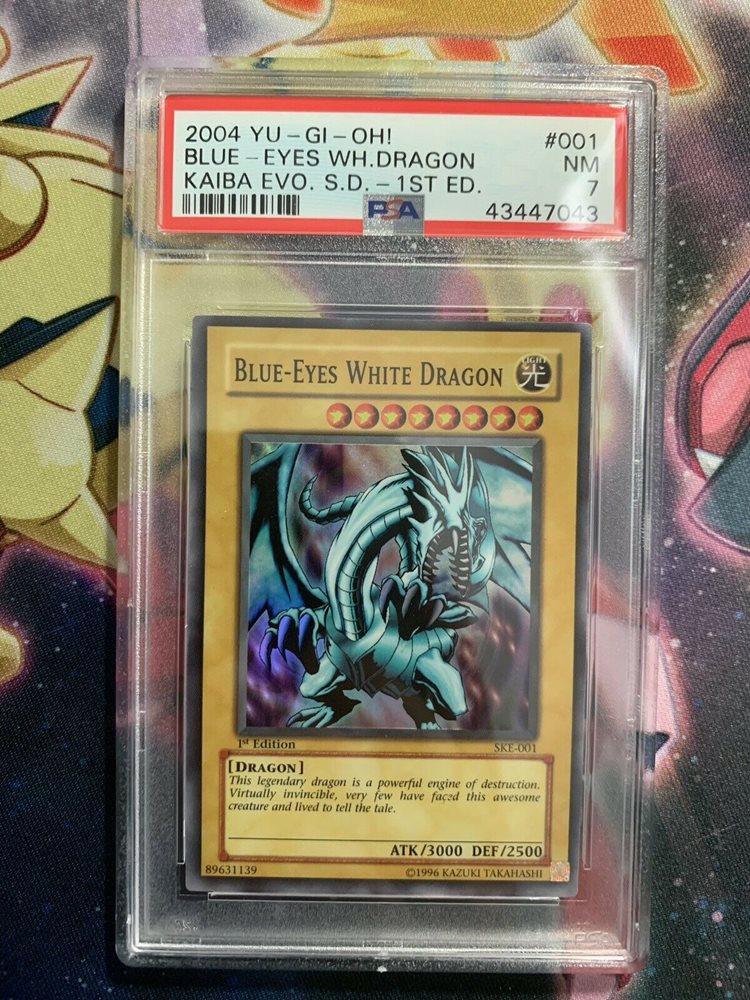 Yugioh Kaiba Evolution SKE001 BlueEyes White Dragon PSA 7 NM Toys