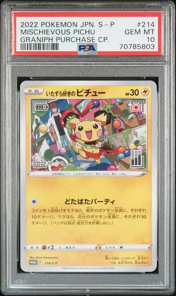 PSA 10 Mischievous Pichu 214/S-P Promo Pokemon Japanese